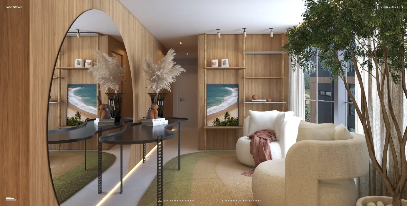 Jade Ocean Praia Brava — Ambientes integrados alto padrão